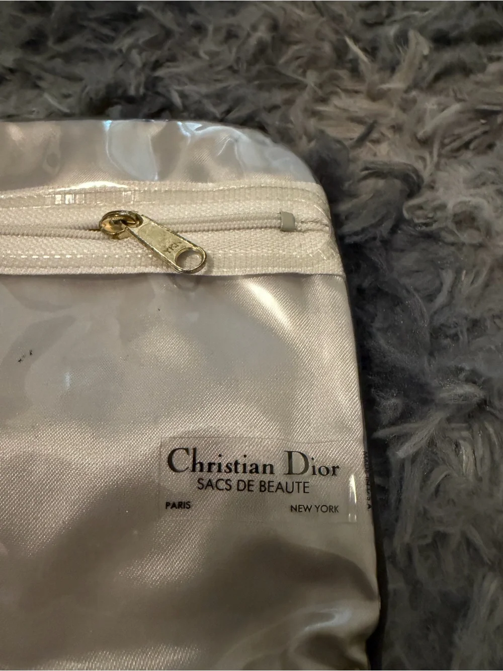Christian Dior Honeycomb Sacs De Beaute Roll Up Makeup Cosmetic Bag Case USA